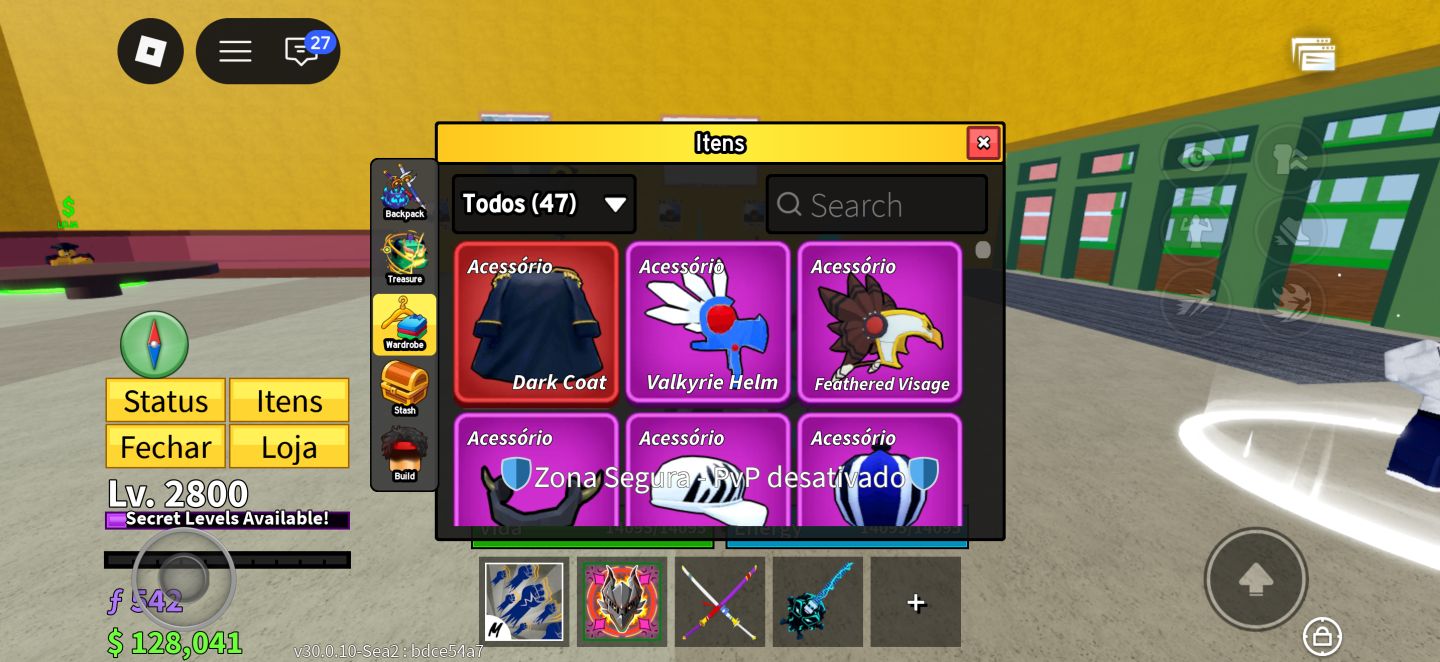 CONTINHA DE BLOX COM VARIAS SKINS E TOKEN DRAGON PERM
