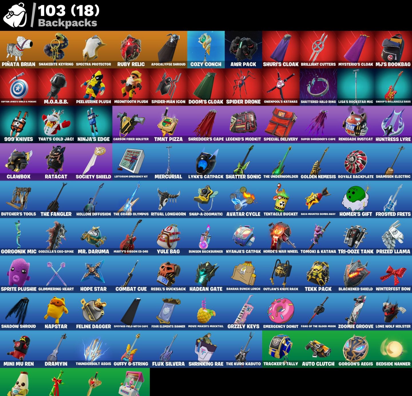Conta Fortnite 64 SKINS/MARY JANE/SPIDER-MAN NO WAY/GOKY BLACK/SPIDER-MAN ZERO