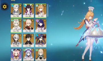 Conta Genshin com Vesna, Columbina, Scoffier, Neuvi, Zhongli