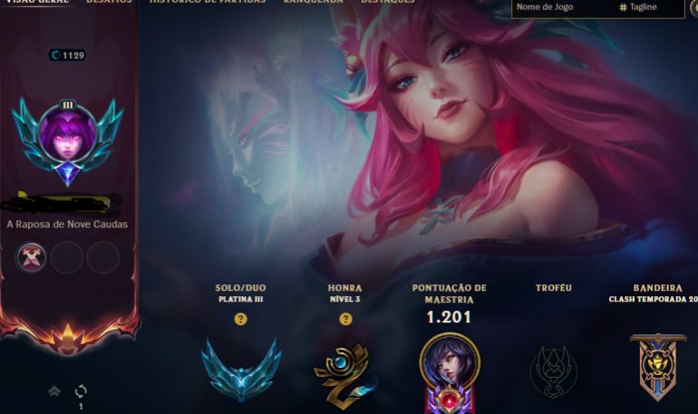 Conta Main Ahri, ekko Lvl 1202 Ex Mestre Season 2024