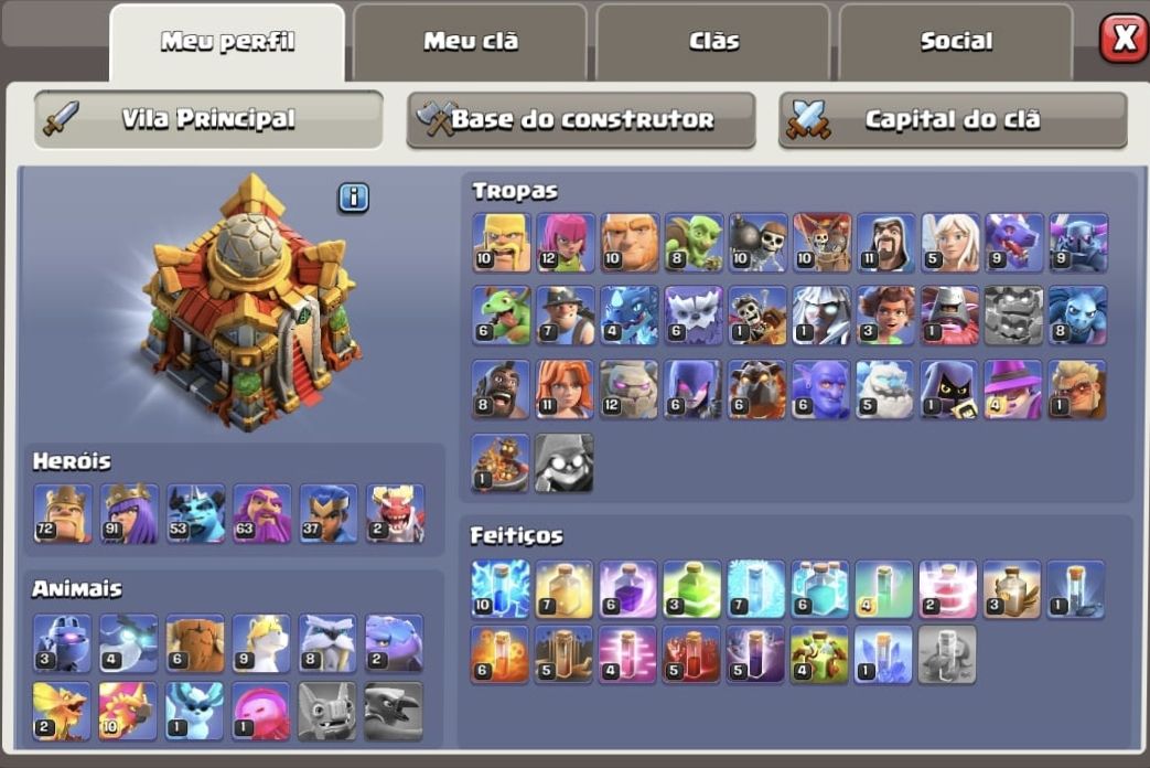 CONTA DE CLASH ROYALE E CLASH OF CLANS