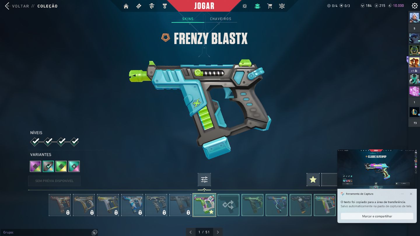 1x conta valorant top tier skins facas RGX + KARAMBIT