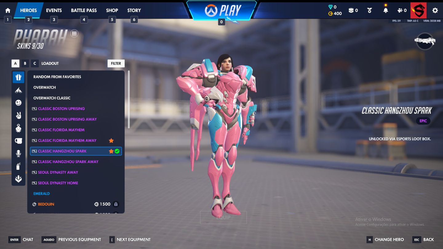 Conta Overwatch, +100 Skins OWL