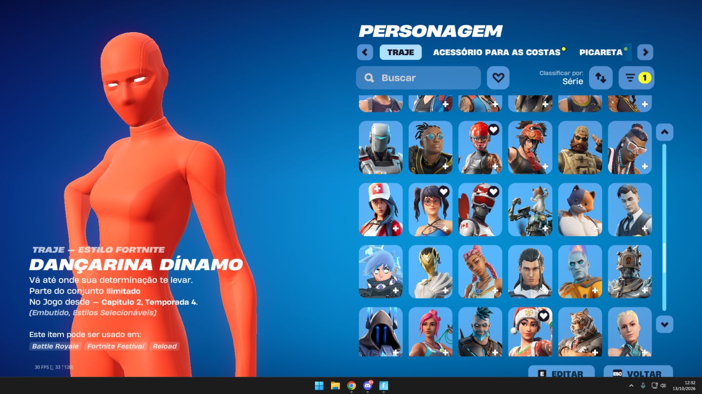 Conta de fortnite OG (+30 Skins compradas, e pacotes exclusivos)