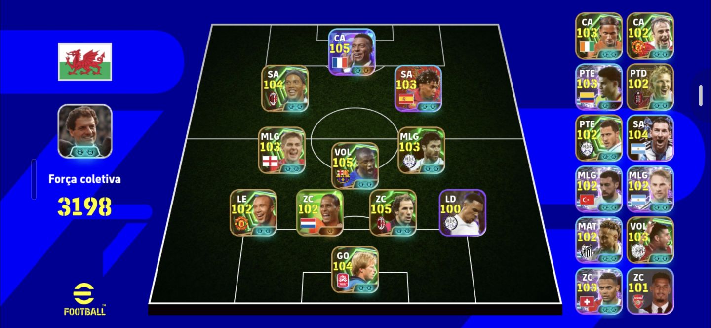 EFootball 3198 | Mbappé 105 + Ronaldinho + Yaya Touré | 241 Jogadores | 9,5M GP