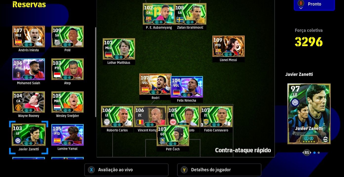 CONTA EFOOTBAL STEAM 3296 OVERAL, META 2027