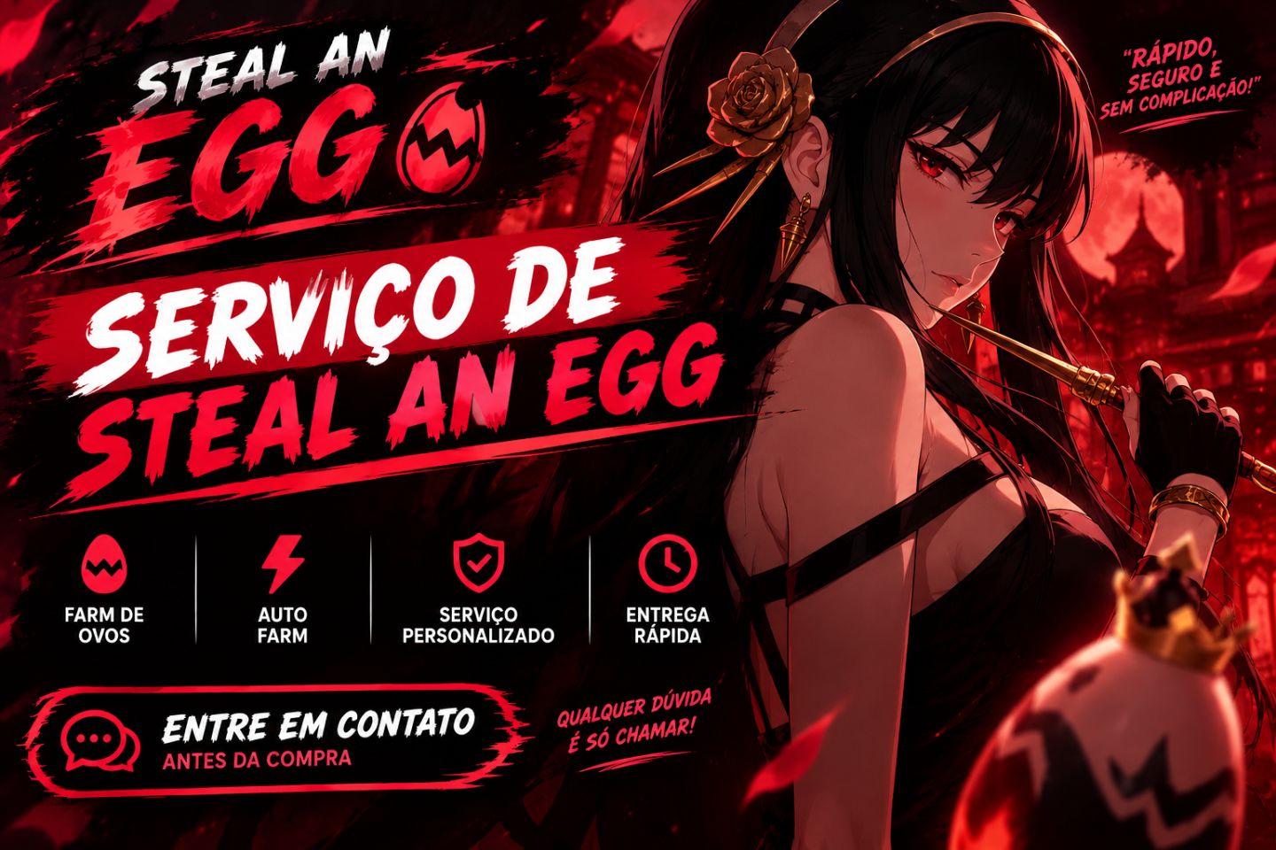 [Steal An Egg/Roube Um Ovo] Serviços/Farm Afk - MELHORES PREÇOS