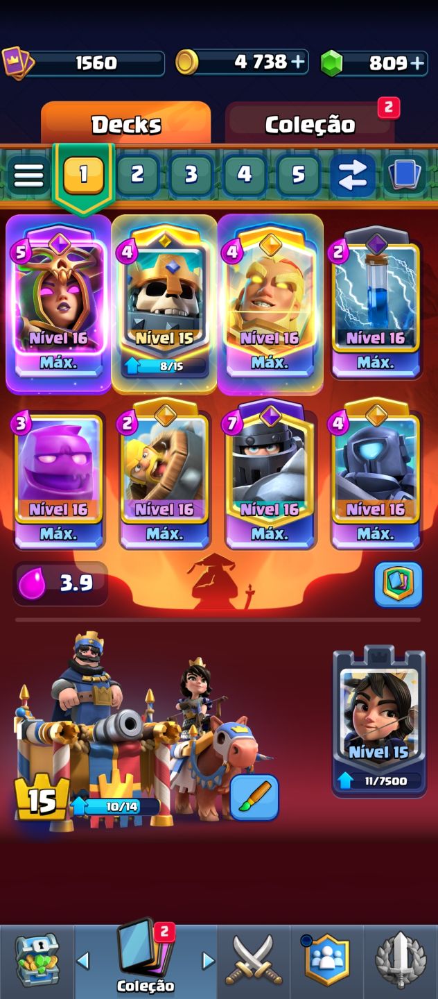 Conta Clash Royale bem Upada