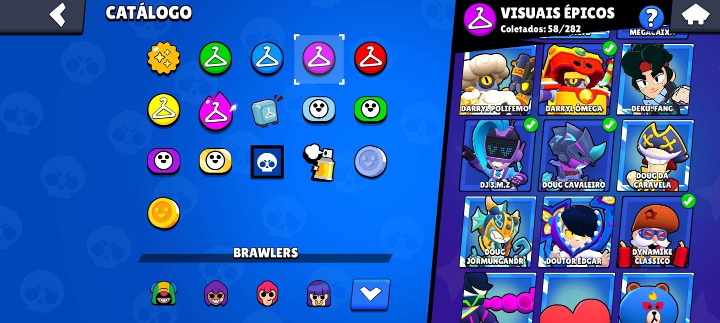 Conta Brawl Stars super rara com skins exclusivas