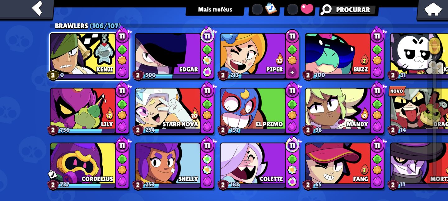 Conta Brawl Stars com todos os Brawlers e Elo mestre já pego