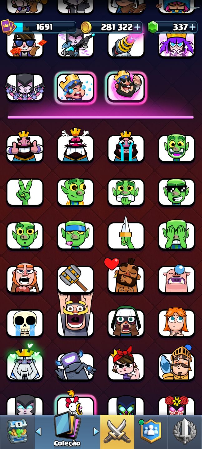 CONTA CLASH ROYALE ANTIGA E MUITO UPADA COM MUITAS CARTAS LVL 16 E COM RANKED