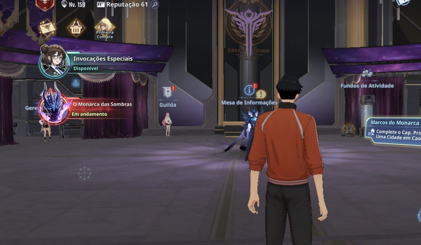 Solo Leveling:Arise conta muito upada com opção de melhorar ainda mais level 160