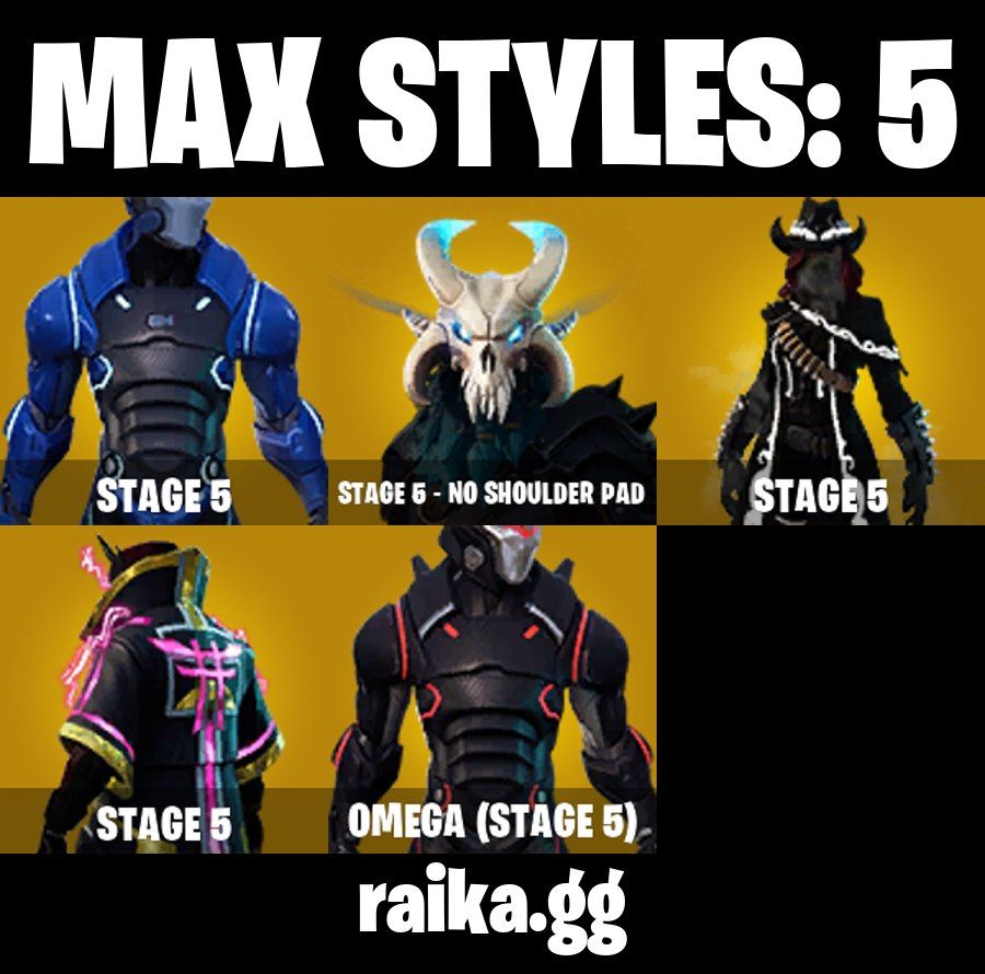 59 Skins - The reaper, Elite Agent, Omega (stage 5), Rogue agent, Ragnarok