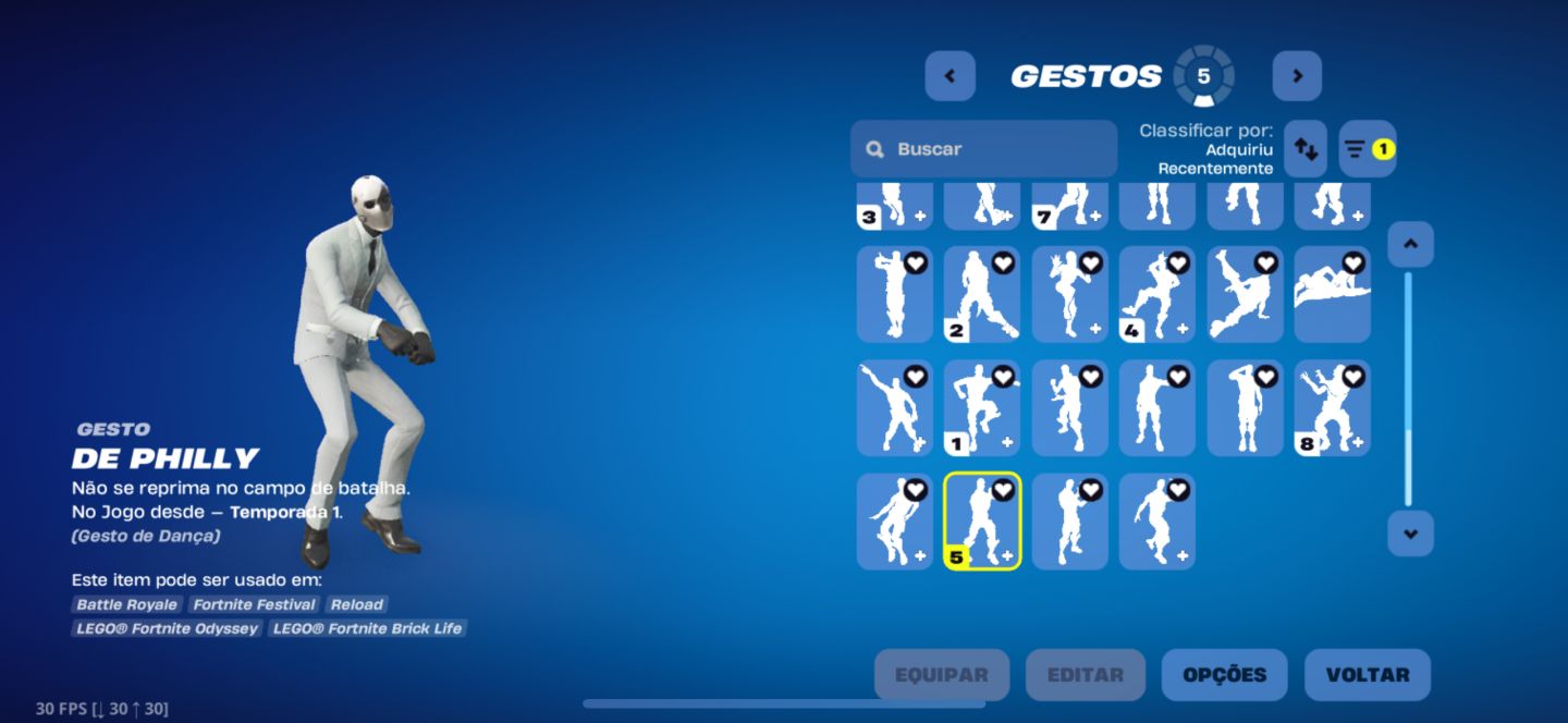 Conta season 3 com as danças mais rara do jogo.