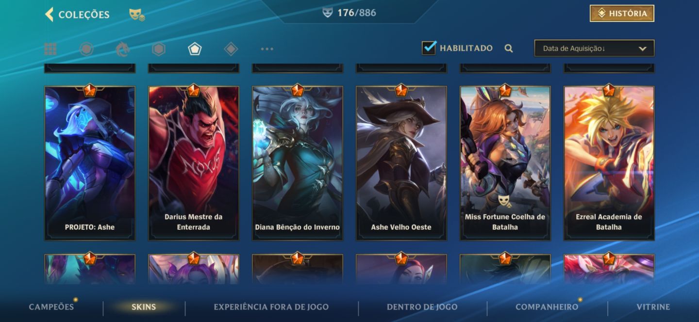 Conta 176 skins