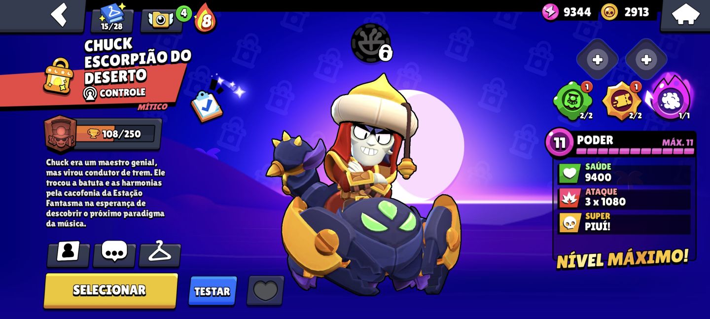 Conta Brawl Stars | 8.647 Troféus | 19 Brawlers | Várias Skins