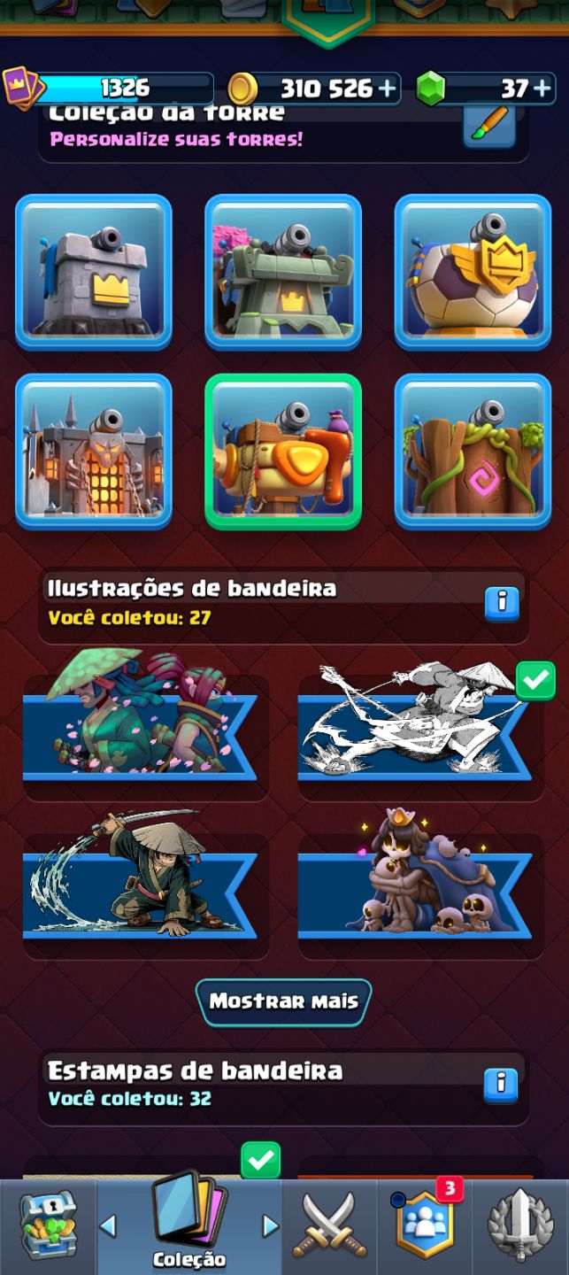 Conta de Clash Royale com pass royale