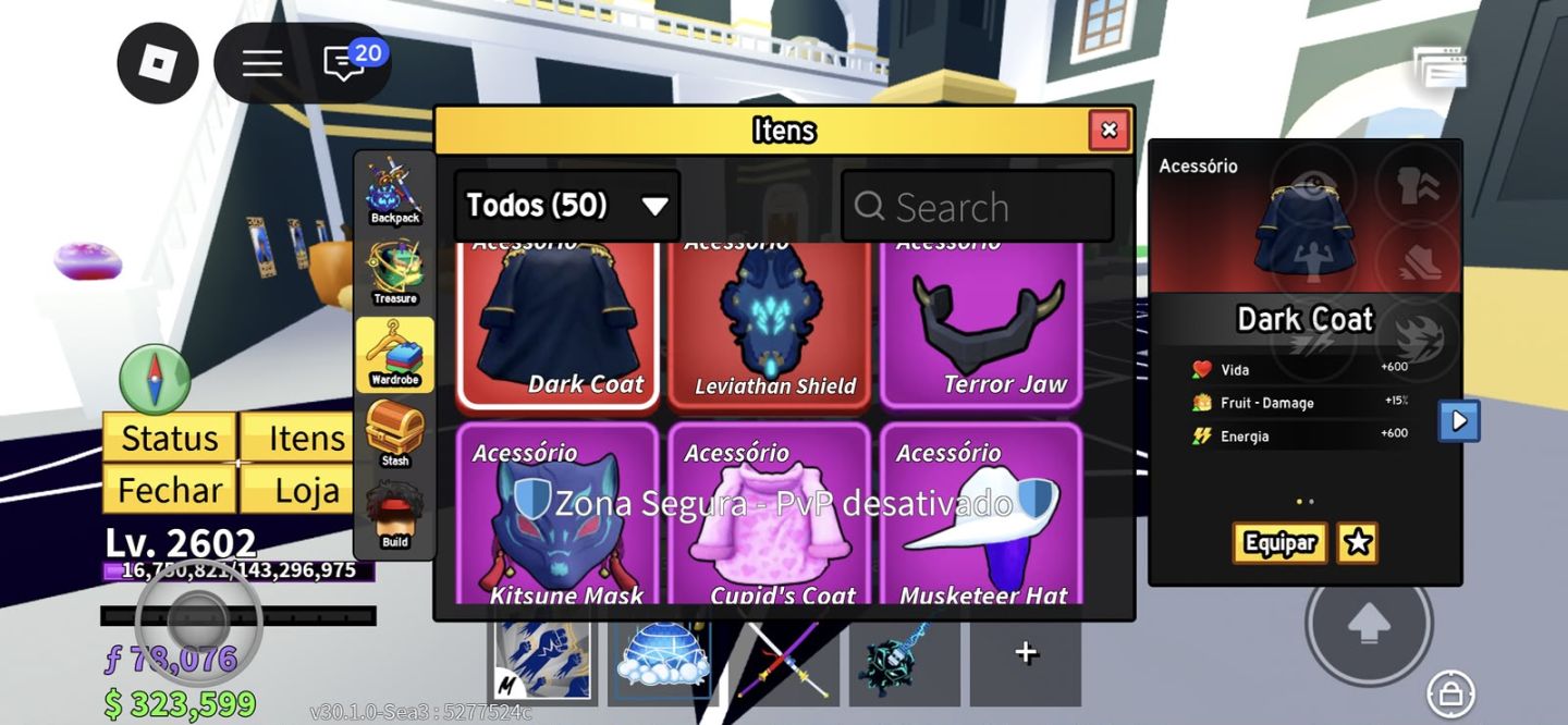 Conta blox fruit com 30M bounty, e muito mais!