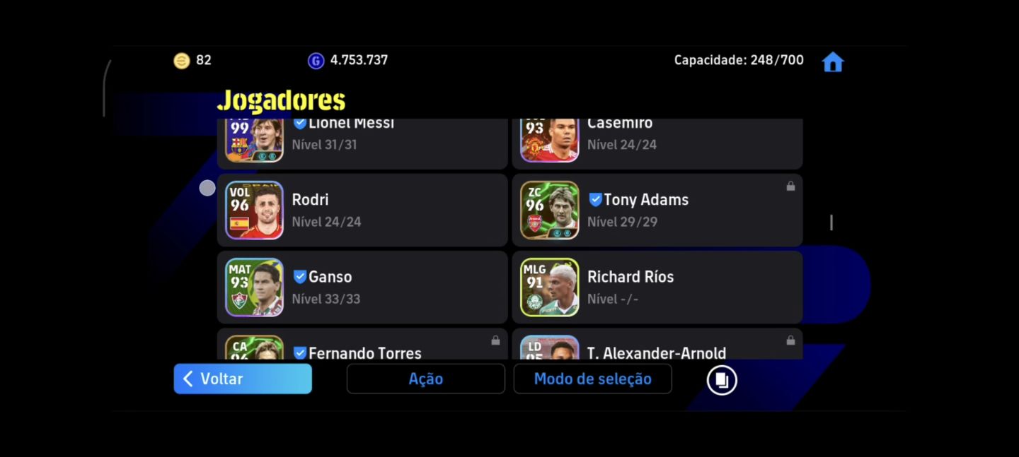 Conta Topzinha Efootball Mobile
