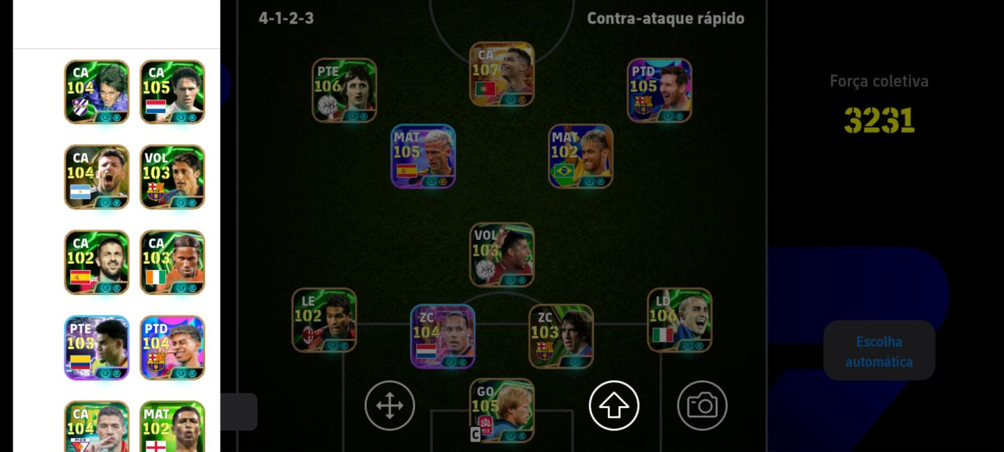 Conta eFootball Mobile Muito Forte | Força Coletiva 3231