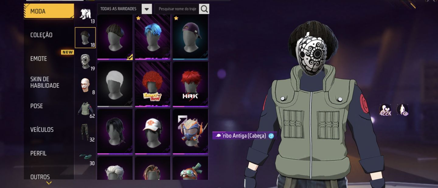 CONTA FREE FIRE | KAKASHI + NARUTO | CAMISAS DE TIME | SELEÇÃO BRASILEIRA