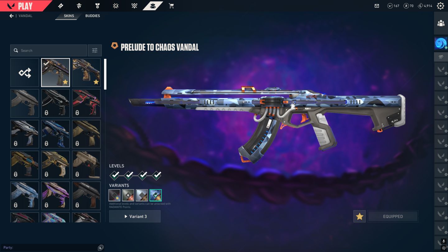 CONTA VALORANT COM SKINS PREMIUM (GOLD 2)