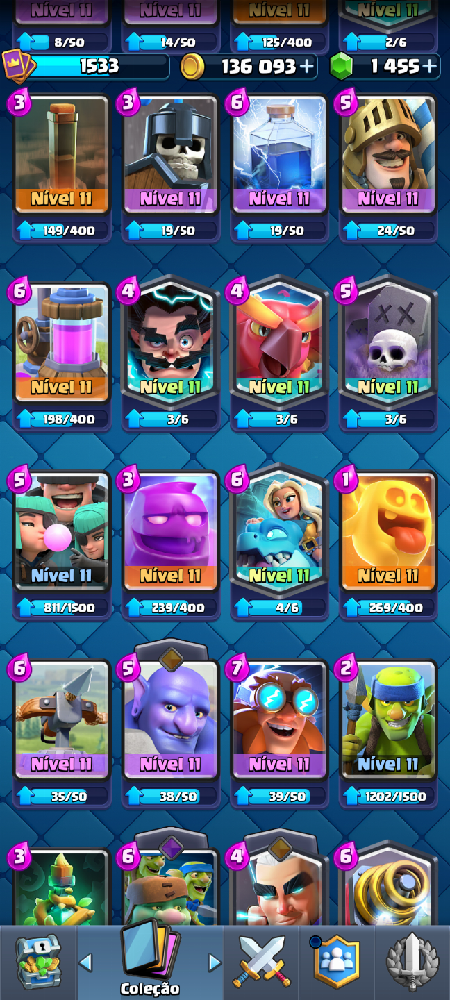 CLASH ROYALE- 9.7k+ TROFÉUS-Arena 24- 12 EVOS CARTAS NÍVEL 15/14/13/12/11
