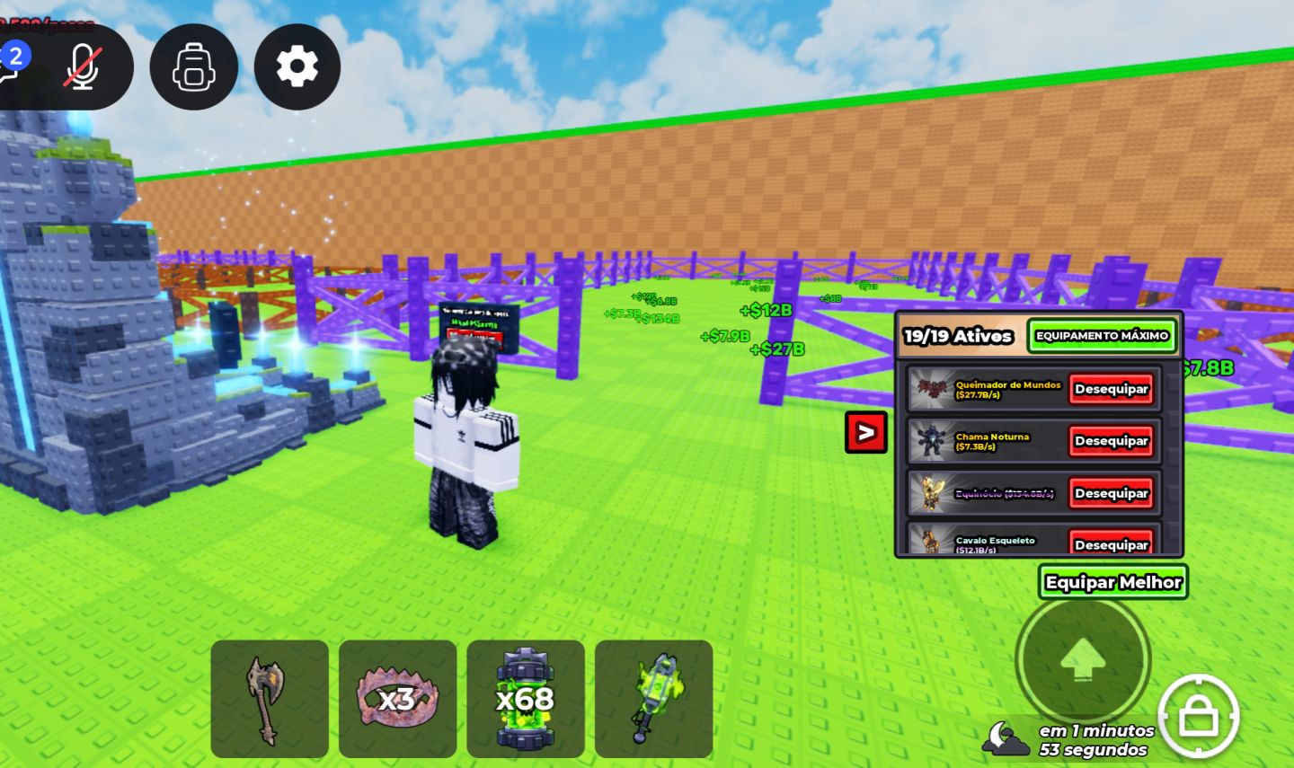 Conta roube um ovo money 352B/s speed 520B 901 robux