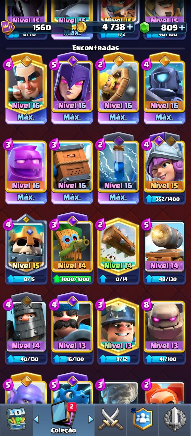 Conta Clash Royale bem Upada