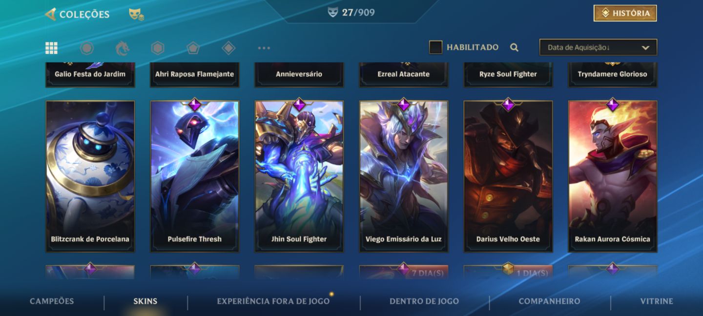 Conta wild Rift atualmente mestre