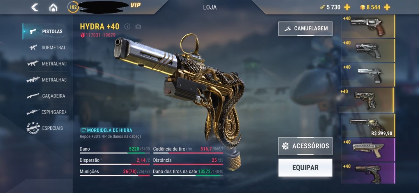 CONTA MODERN STRIKE COM MAIS DE R$16.000,00 INVESTIDOS