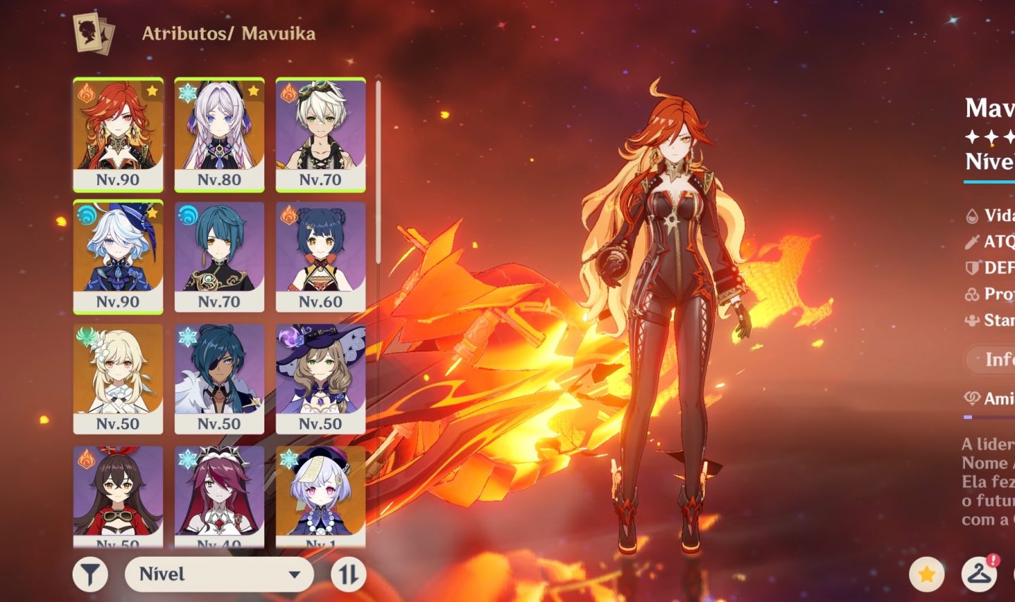 GENSHIN Conta Mavuika c2 + bis // citlali// furina + bis