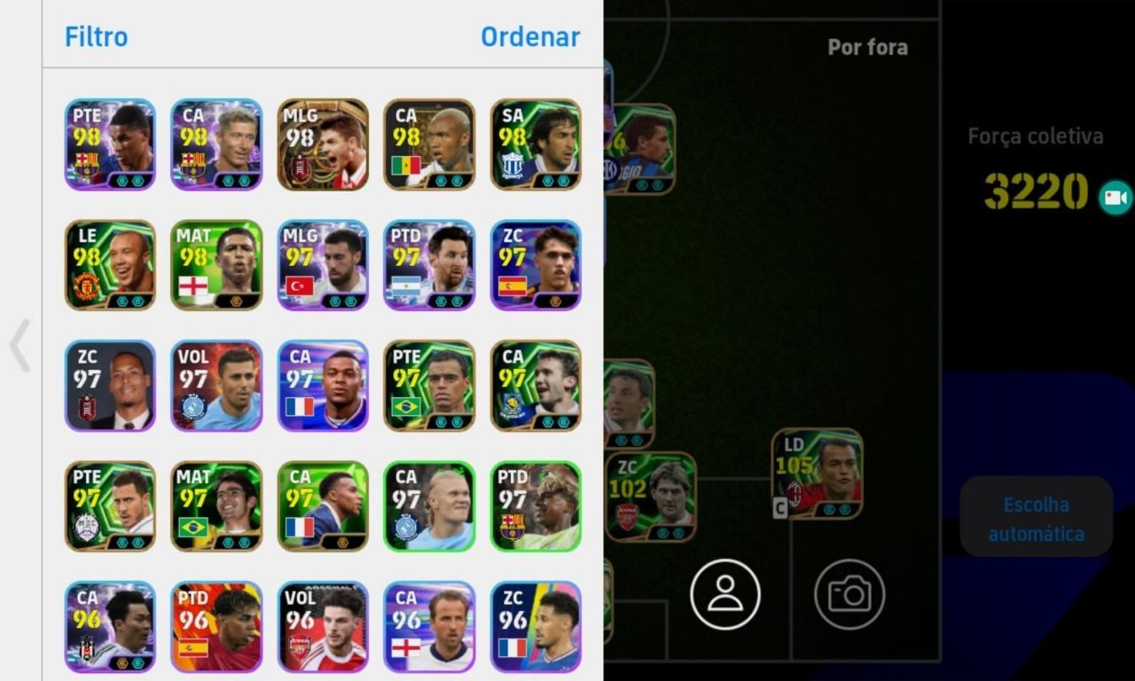 CONTA EFOOTBALL RARA! KAKA BUGADO + BAGGIO PRIME + CAFU + OSHIMEN E+++!
