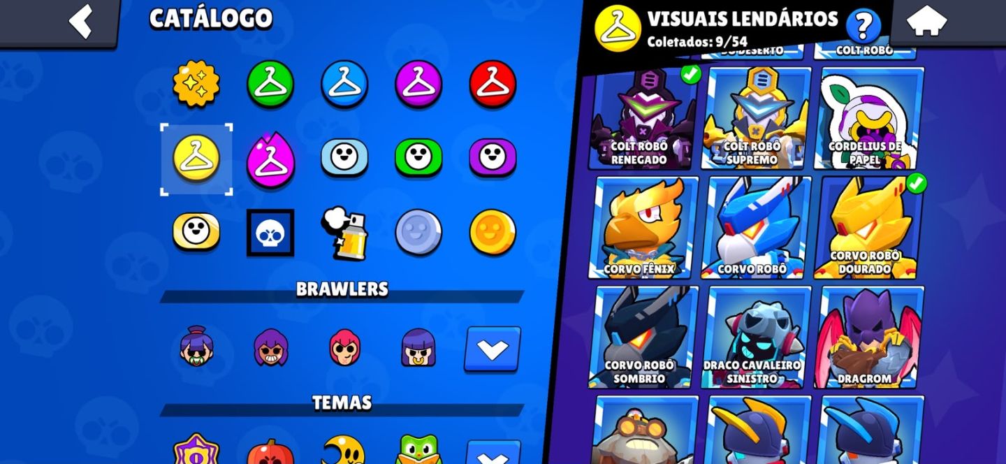 Conta de Braw stars 49k de troféus + várias skins lendárias e míticas