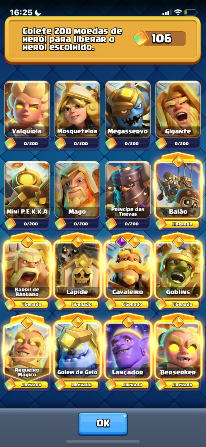 Conta top, várias cartas nível 16 vem na braba !