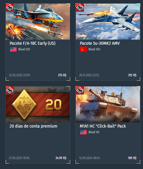 Conta War Thunder Level 100 Marechal - Top Tier com Vários Premiums