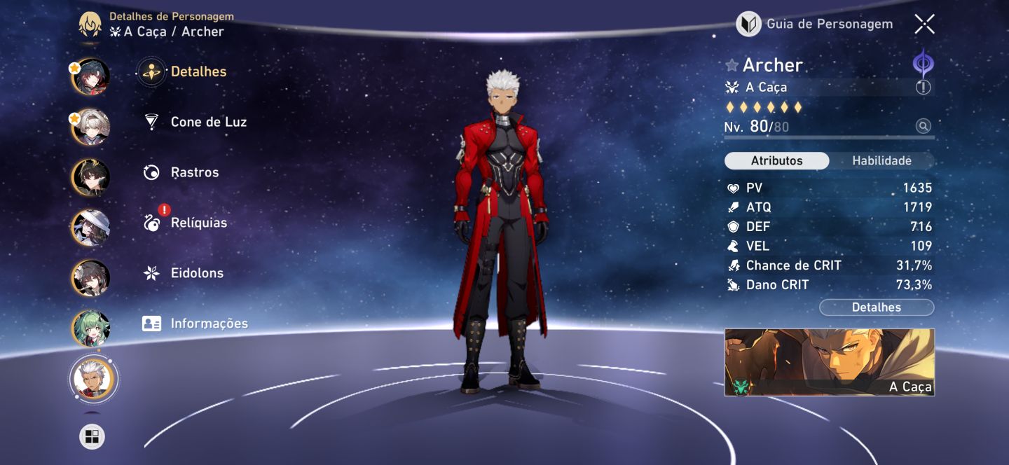 Conta no HSR, Silver Wolf 999+cone, Himeko+cone, Blade Mortenax+cone