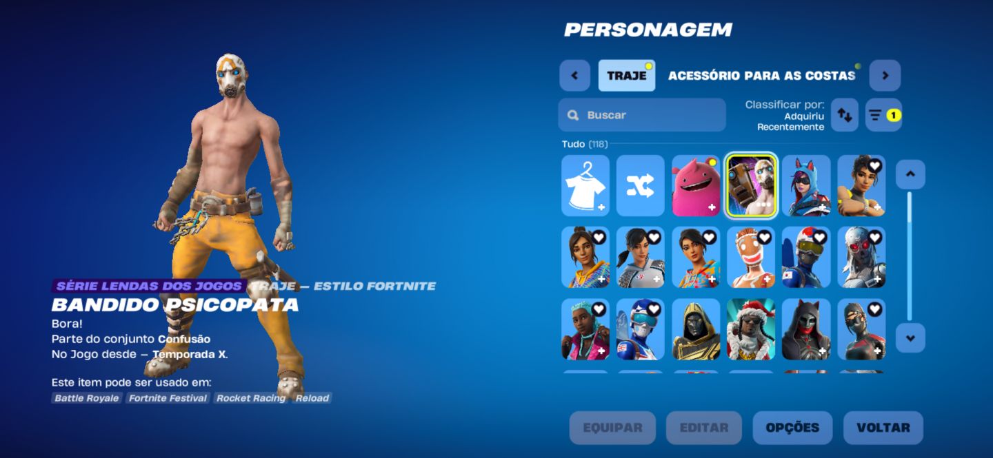 CONTA FORTNITE/ 900 VBUKS/ MUDANÇA DE TODOS OS DADOS/ + 100 skins