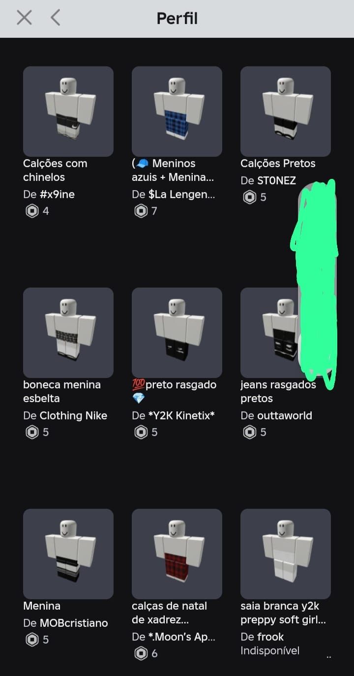 Conta de roblox para (mais de 5k de robux gastos)