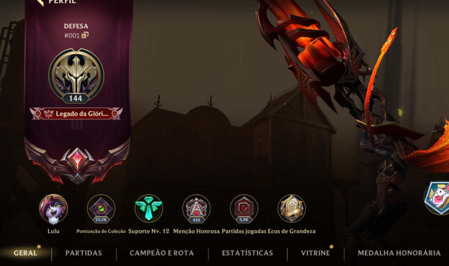 Conta tunada do wild rift Beta, criada por mim