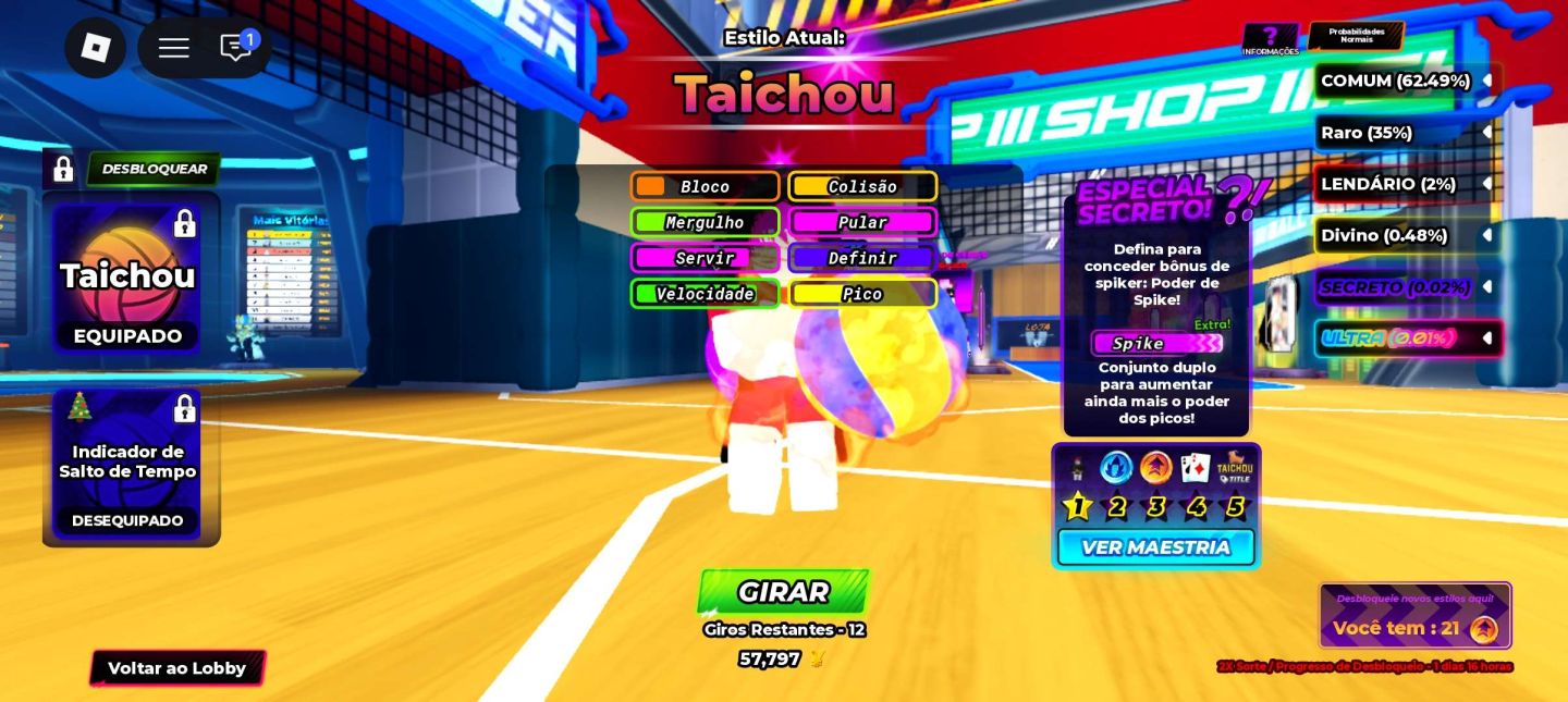 CONTA VOLLEYBALL LEGENDS + BLOX FRUITS | LEIA A LEGENDA