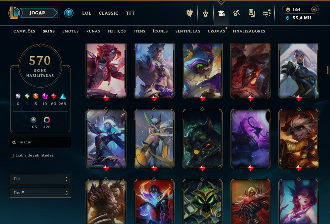 CONTA DO LEAGUE OF LEGENDS/LOL MESTRE COM MUITAS SKINS
