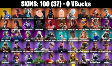 Conta Fortnite com Blue Striker | Burning Ambition Valeria |CHUN-LI e 100 Skins