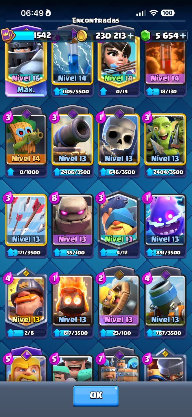 CONTA CLASH ROYALE 10.874 TROFÉUS | LVL 15 | VÁRIAS EVOLUÇÕES