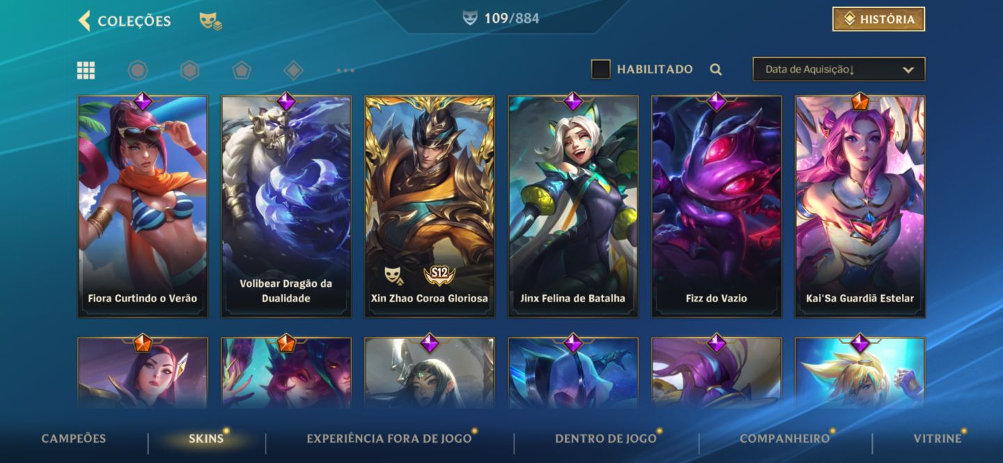 CONTA WILD RIFT 109 SKINS + RANKS EXCLUSIVOS