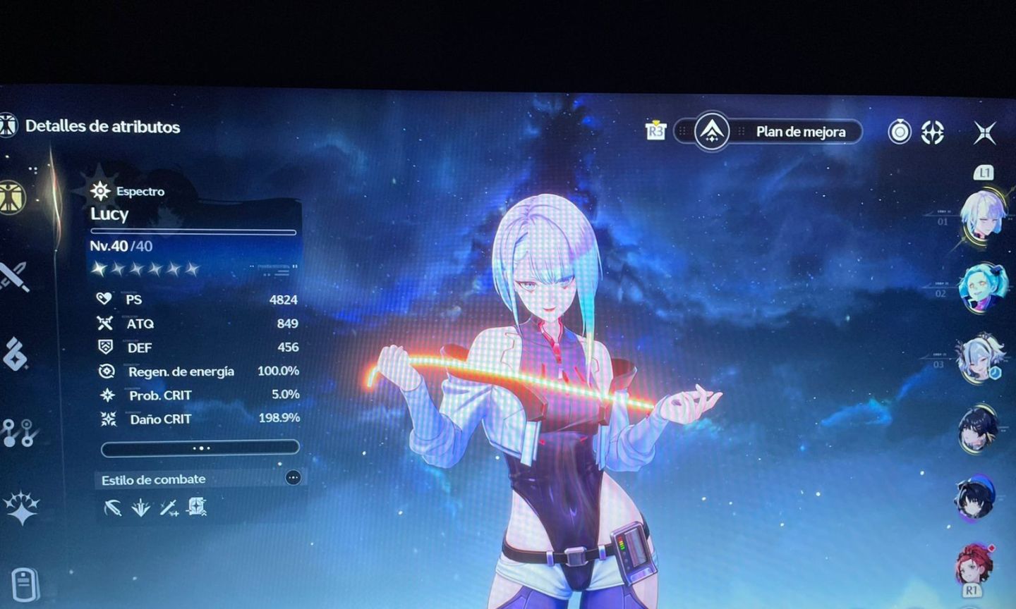 Conta WUWA com Collab Lucy S6+Arma + Rebecca