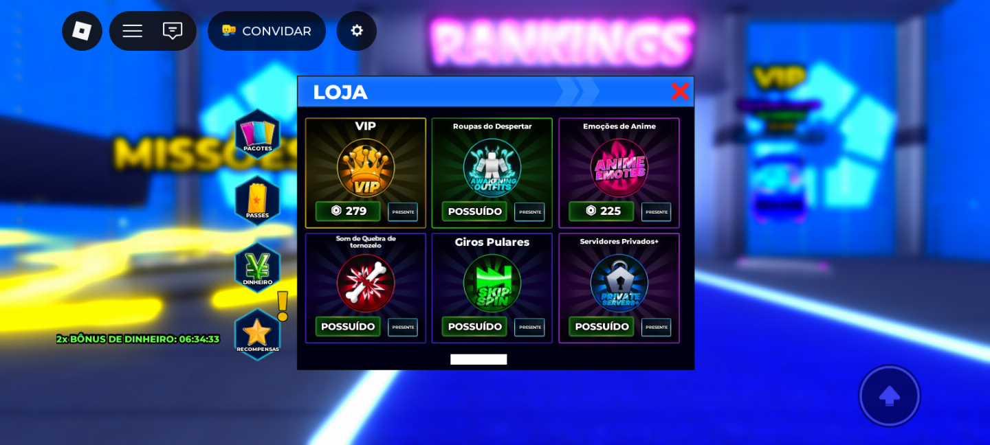 Conta Conta Blox Fruits COM MUITOS ITENS E PASSES