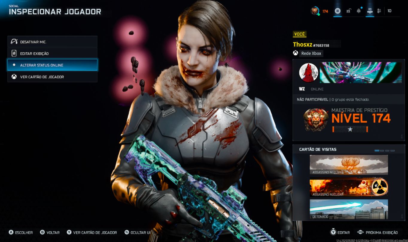 Conta bo7 com todas camuflagens e skin lendaria horizonte nexus mais algun itens