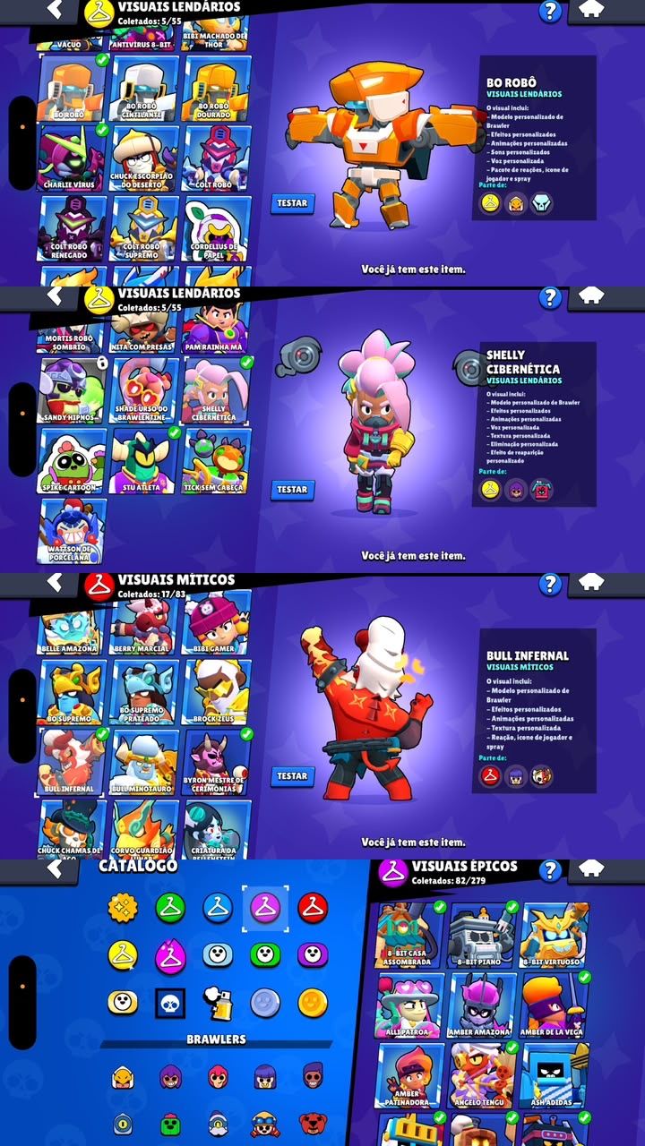 CONTA DE BRAWL STARS 41K DE TROFEUS | 101 BRAWLERS varias skins