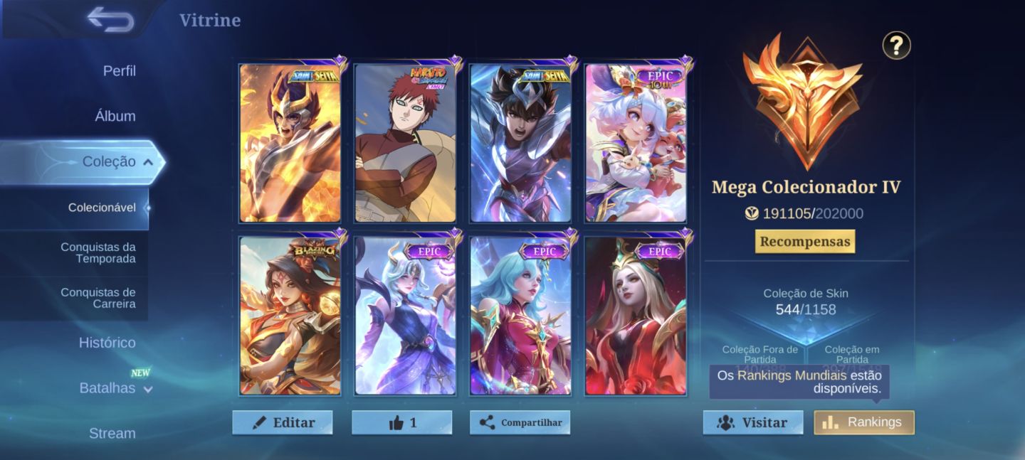 Conta mobile legends assassino